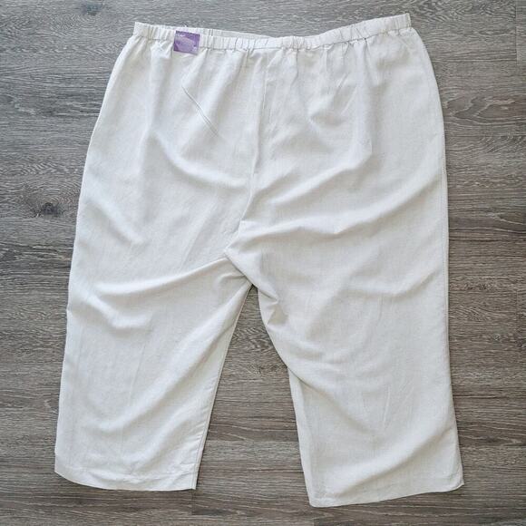Lane Bryant Women's Linen Blend Capris Pants Plus Size 28 - Picture 4 of 6